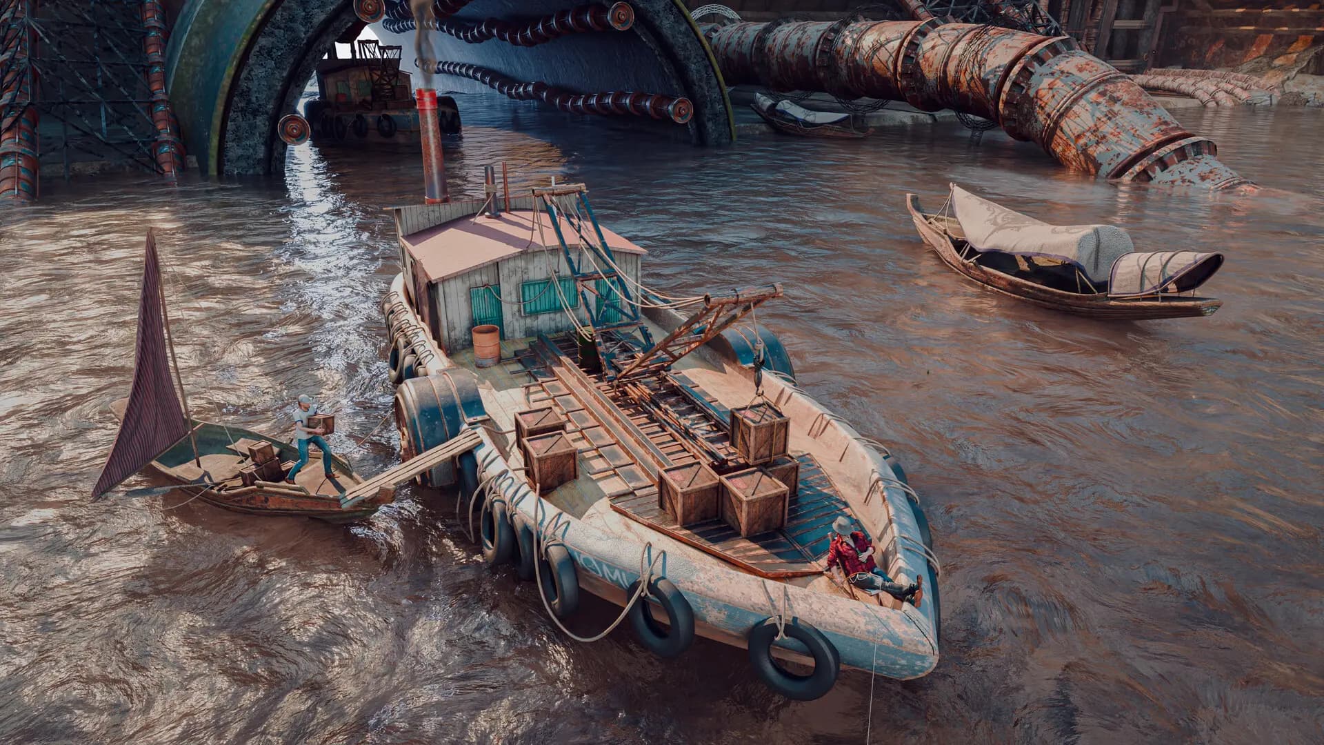 City skyline during sunset